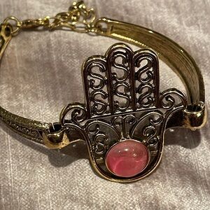Cherry Quartz Hamsa Bracelet